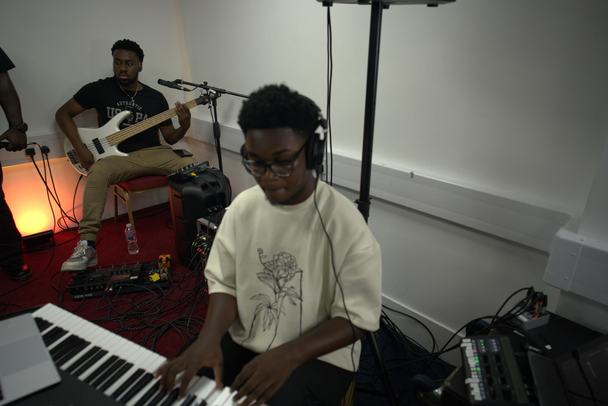 Keyboardist Playing in Service